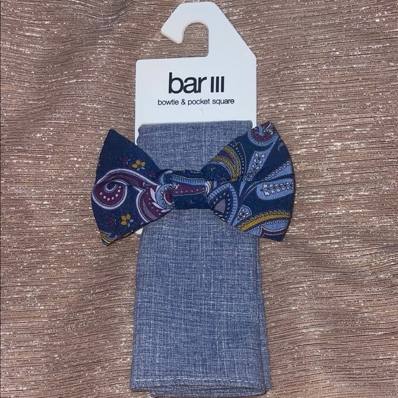 Bar III Blue Paisley Tie Accessory - Picture 1 of 5